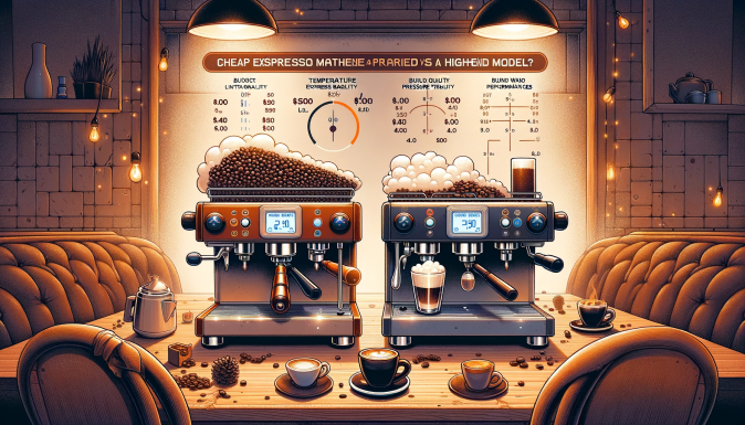 Cheap Espresso Machine compared to a High-end model